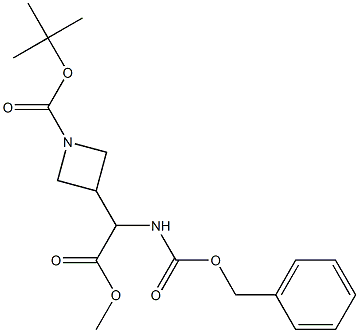 3-Azetidineacetic acid, 1-[(1,1-dimethylethoxy)carbonyl]-α-[[(phenylmethoxy)carbonyl]amino]-, methyl ester Structure