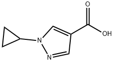 1-cyclopropyl-1H-pyrazole-4-carboxylic acid Structure