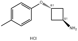 CyclobutanaMine, 3-(4-Methylphenoxy)-, hydrochloride (1:1), trans- Structure
