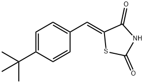 (5Z)-5-[(4-tert-butylphenyl)methylidene]-1,3-thiazolidine-2,4-dione 구조식 이미지