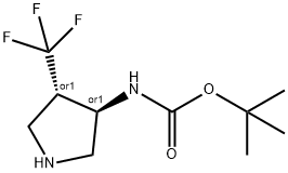 tert-butyl n-[trans-4-(trifluoromethyl)pyrrolidin-3-yl]carbamate 구조식 이미지