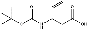 3-{[(tert-butoxy)carbonyl]amino}pent-4-enoic acid Structure