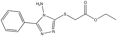 ethyl 2-[(4-amino-5-phenyl-4H-1,2,4-triazol-3-yl)sulfanyl]acetate 구조식 이미지