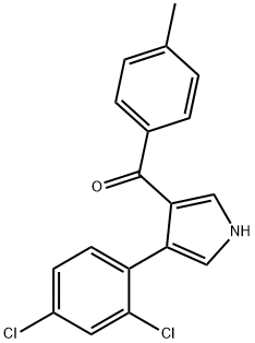 3-(2,4-dichlorophenyl)-4-(4-methylbenzoyl)-1H-pyrrole 구조식 이미지