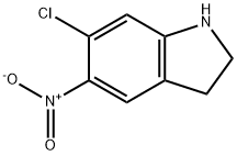 6‐chloro‐5‐nitro‐2,3‐dihydro‐1H‐indole 구조식 이미지