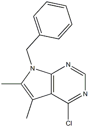 7-benzyl-4-chloro-5,6-dimethyl-7H-pyrrolo[2,3-d]pyrimidine Structure