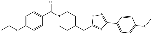 1-(4-ethoxybenzoyl)-4-{[3-(4-methoxyphenyl)-1,2,4-oxadiazol-5-yl]methyl}piperidine Structure