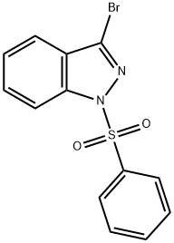 1‐(benzenesulfonyl)‐3‐bromo‐1h‐indazole 구조식 이미지