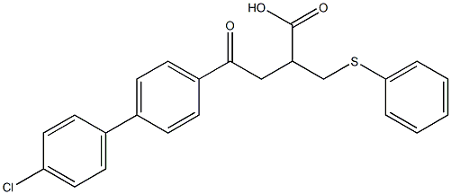 4-{4'-chloro-[1,1'-biphenyl]-4-yl}-4-oxo-2-[(phenylsulfanyl)methyl]butanoic acid Structure