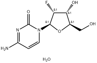 2'-Deoxy-2'-fluorocytidine hydrate 구조식 이미지