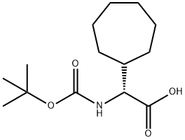 (2R)‐2‐{[(tert‐butoxy)carbonyl]amino}‐2‐cycloheptylacetic acid Structure