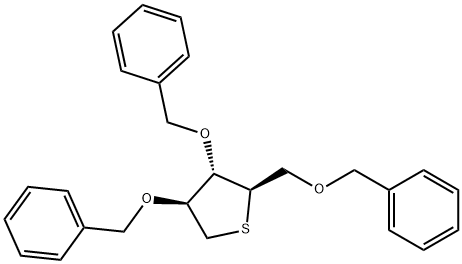 2,3,5-tri-O-benzyl-1,4-dideoxy-1,4-epithio-D-arabinitol 구조식 이미지