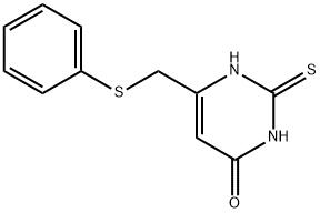 6-[(phenylsulfanyl)methyl]-2-sulfanylpyrimidin-4-ol 구조식 이미지