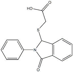 2-[(3-oxo-2-phenyl-2,3-dihydro-1H-isoindol-1-yl)sulfanyl]acetic acid 구조식 이미지