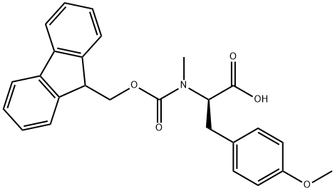 Fmoc-N-methyl-O-methyl-D-tyrosine 구조식 이미지