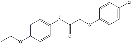 2-[(4-chlorophenyl)sulfanyl]-N-(4-ethoxyphenyl)acetamide Structure