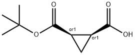 (1S,2R)-rel-2-[(tert-butoxy)carbonyl]cyclopropane-1-carboxylic acid 구조식 이미지