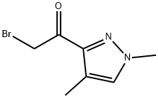 2-Bromo-1-(1,4-dimethyl-1H-pyrazol-3-yl)ethanone 구조식 이미지