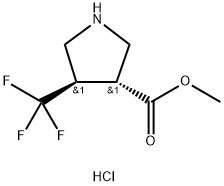 methyl (3r,4r)-4-(trifluoromethyl)pyrrolidine-3-carboxylate hcl 구조식 이미지