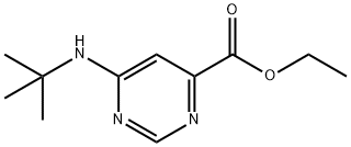 Ethyl 6-(tert-butylamino)pyrimidine-4-carboxylate 구조식 이미지