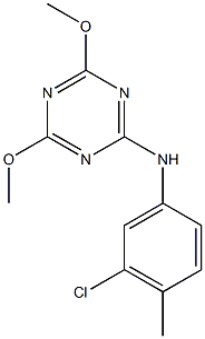 N-(3-chloro-4-methylphenyl)-4,6-dimethoxy-1,3,5-triazin-2-amine Structure