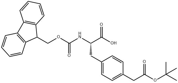 FMoc-L-4-(OtButylcarboxyMethyl)phe-OH Structure