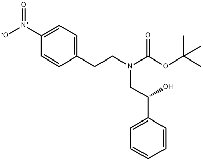 (N-tert-Butoxycarbonyl-N-[(1'R)-hydroxy-1-phenyl)ethyl])-4-nitrophenylethylaMine Structure