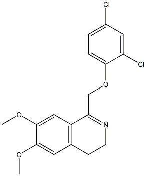 1-[(2,4-dichlorophenoxy)methyl]-6,7-dimethoxy-3,4-dihydroisoquinoline 구조식 이미지