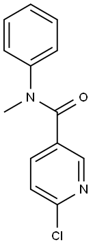6-chloro-N-methyl-N-phenylpyridine-3-carboxamide 구조식 이미지