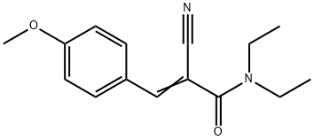 (2E)-2-cyano-N,N-diethyl-3-(4-methoxyphenyl)prop-2-enamide 구조식 이미지