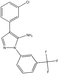4-(3-chlorophenyl)-1-[3-(trifluoromethyl)phenyl]-1H-pyrazol-5-amine Structure