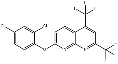 1,8-Naphthyridine,7-(2,4-dichlorophenoxy)-2,4-bis(trifluoromethyl)-(9CI) 구조식 이미지