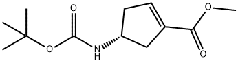 methyl (4R)-4-{[(tert-butoxy)carbonyl]amino}cyclopent-1-ene-1-carboxylate Structure