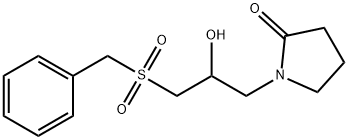 1-(2-hydroxy-3-phenylmethanesulfonylpropyl)pyrrolidin-2-one 구조식 이미지