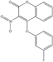 4-(3-fluorophenoxy)-3-nitro-2H-chromen-2-one Structure