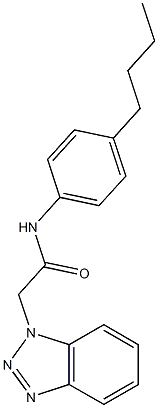 2-(1H-1,2,3-benzotriazol-1-yl)-N-(4-butylphenyl)acetamide 구조식 이미지