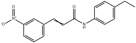 (2E)-N-(4-ethylphenyl)-3-(3-nitrophenyl)prop-2-enamide Structure