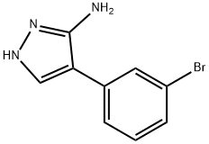4-(3-bromophenyl)-1H-pyrazol-5-amine 구조식 이미지