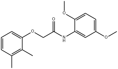 N-(2,5-dimethoxyphenyl)-2-(2,3-dimethylphenoxy)acetamide 구조식 이미지