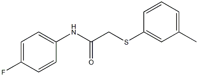 N-(4-fluorophenyl)-2-[(3-methylphenyl)sulfanyl]acetamide 구조식 이미지