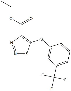 ethyl 5-{[3-(trifluoromethyl)phenyl]sulfanyl}-1,2,3-thiadiazole-4-carboxylate 구조식 이미지