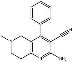 2-amino-6-methyl-4-phenyl-5,6,7,8-tetrahydro[1,6]naphthyridine-3-carbonitrile Structure