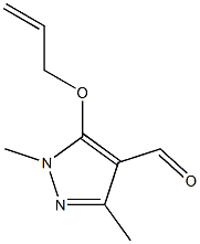 1,3-dimethyl-5-(prop-2-en-1-yloxy)-1H-pyrazole-4-carbaldehyde 구조식 이미지