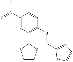2-({[2-(1,3-dithiolan-2-yl)-4-nitrophenyl]sulfanyl}methyl)furan Structure