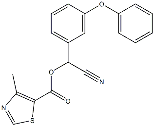 cyano(3-phenoxyphenyl)methyl 4-methyl-1,3-thiazole-5-carboxylate 구조식 이미지