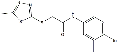 N-(4-bromo-3-methylphenyl)-2-[(5-methyl-1,3,4-thiadiazol-2-yl)sulfanyl]acetamide Structure