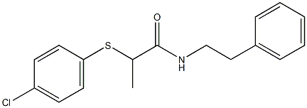 2-[(4-chlorophenyl)sulfanyl]-N-(2-phenylethyl)propanamide Structure