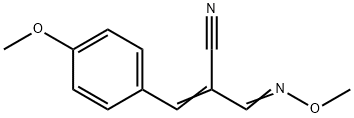(2E)-2-[(1E)-(methoxyimino)methyl]-3-(4-methoxyphenyl)prop-2-enenitrile Structure