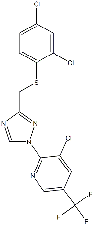 3-chloro-2-(3-{[(2,4-dichlorophenyl)sulfanyl]methyl}-1H-1,2,4-triazol-1-yl)-5-(trifluoromethyl)pyridine Structure