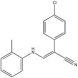 (2E)-2-(4-chlorophenyl)-3-[(2-methylphenyl)amino]prop-2-enenitrile Structure